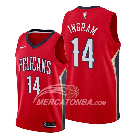 Maglia New Orleans Pelicans Brandon Ingram Statement Rosso